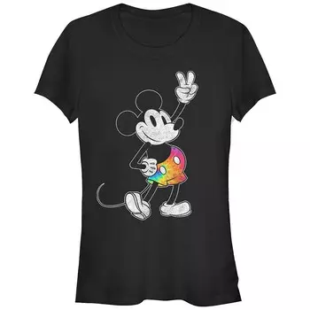 Футболка с рисунком для подростков Disney's Mickey Mouse Tie Dye Shorts, черный