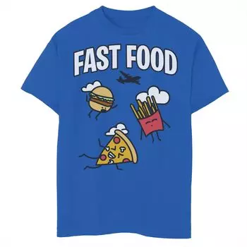Футболка с рисунком для прыжков с парашютом в стиле фаст-фуд для мальчиков 8–20 лет Unbranded
