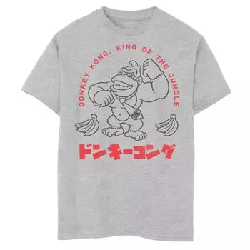 Футболка с рисунком Donkey Kong King Pose для мальчиков 8–20 лет Licensed Character