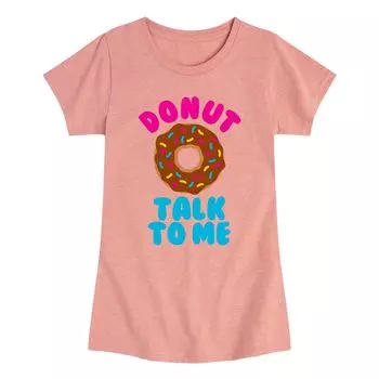 Футболка с рисунком Donut Talk To Me для девочек 7–16 лет Licensed Character, розовый