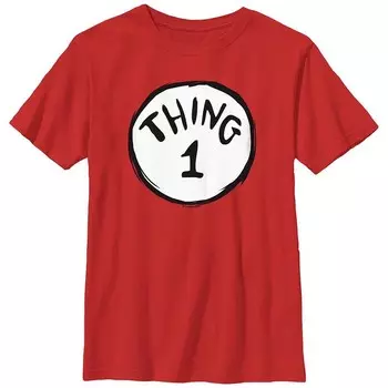 Футболка с рисунком Dr. Seuss Thing 1 для мальчиков 8–20 лет Licensed Character, красный