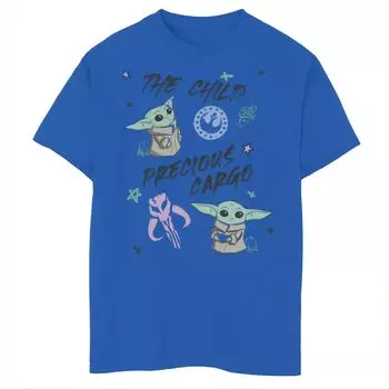 Футболка с рисунком «Драгоценный груз» для мальчиков 8–20 лет «Звездные войны: Мандалорец, ребенок, известный как Малыш Йода» Star Wars