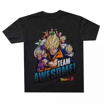 Футболка с рисунком Dragon Ball Z для мальчиков 8–20 лет Licensed Character, цвет Charcoal Heather