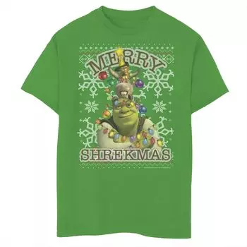 Футболка с рисунком DreamWorks Shrek Merry Shrekmas для мальчиков 8–20 лет DreamWorks