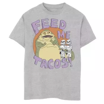 Футболка с рисунком «Джабба Хатт» «Накорми меня тако» для мальчиков 8–20 лет Star Wars