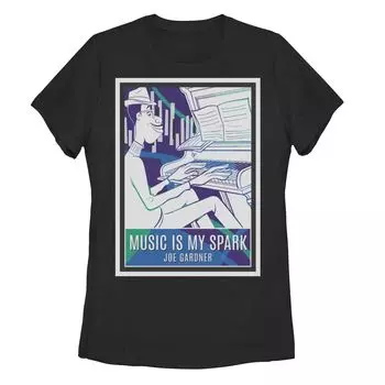 Футболка с рисунком Джо Гарднера «Music Is My Spark» от Disney/Pixar Soul Juniors Licensed Character