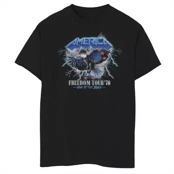 Футболка с рисунком Eagle для мальчиков 8–20 лет Americana America Freedom Tour '76 Licensed Character