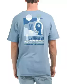 Футболка с рисунком Earth Runnings Quiksilver, синий