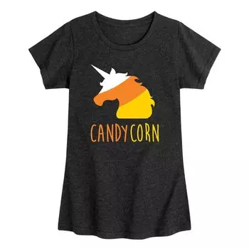 Футболка с рисунком единорога для девочек 7–16 лет Candy Corn Halloween Licensed Character