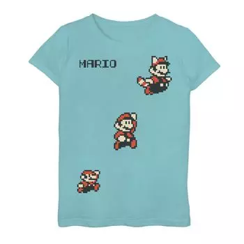 Футболка с рисунком енота Nintendo Mario 3 для девочек 7–16 лет Licensed Character