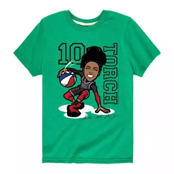 Футболка с рисунком факела Harlem Globetrotters для мальчиков 8–20 лет Licensed Character, зеленый