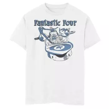 Футболка с рисунком Fantasticar для мальчиков 8–20 лет Marvel Fantastic Four Group Shot Licensed Character