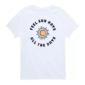 Футболка с рисунком Feel Sun Rays All The Days для мальчиков 8–20 лет Licensed Character, белый