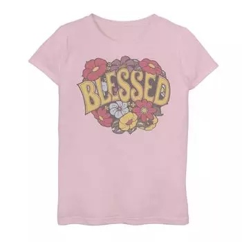 Футболка с рисунком Fifth Sun Blessed для девочек 7–16 лет Unbranded, розовый