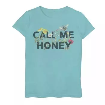 Футболка с рисунком Fifth Sun Call Me Honey для девочек 7–16 лет Unbranded