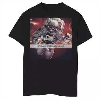 Футболка с рисунком Fifth Sun Cat In Space для мальчиков 8–20 лет Licensed Character