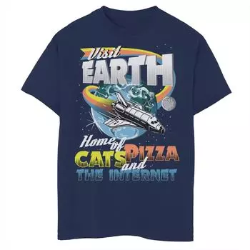Футболка с рисунком Fifth Sun Earth Vacation для мальчиков 8–20 лет Fifth Sun, синий