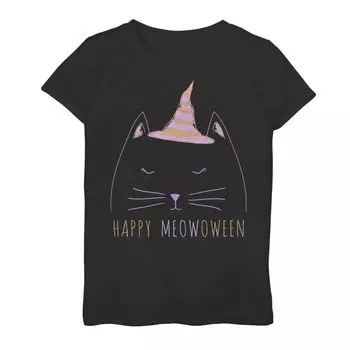 Футболка с рисунком Fifth Sun Happy Meowoween Witch Kitty для девочек 7–16 лет Licensed Character