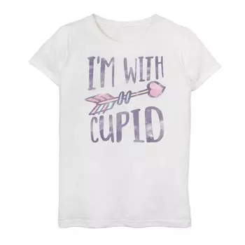 Футболка с рисунком Fifth Sun I’m With Cupid Arrow для девочек 7–16 лет Licensed Character