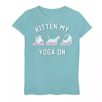 Футболка с рисунком Fifth Sun Kitten My Yoga для девочек 7–16 лет Licensed Character