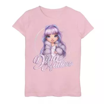 Футболка с рисунком фиолетового цвета для девочек 7–16 лет Rainbow High Diva By Nature Licensed Character
