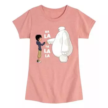 Футболка с рисунком Fist Bump Ba La La для девочек 7–16 лет Disney/Pixar's Big Hero 6 Licensed Character