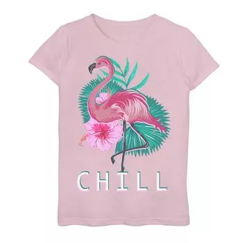 Футболка с рисунком Flamingo And Flora Chill для девочек 7–16 лет Licensed Character