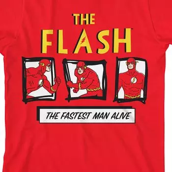 Футболка с рисунком Flash The Fastest Man Alive для мальчиков 8–20 лет Licensed Character