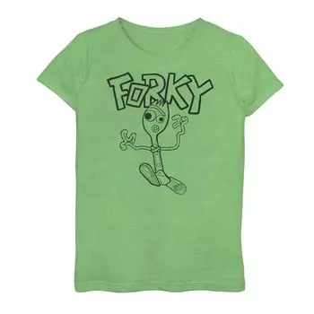 Футболка с рисунком Forky Doodle для девочек 7–16 лет Disney/Pixar «История игрушек 4» Licensed Character