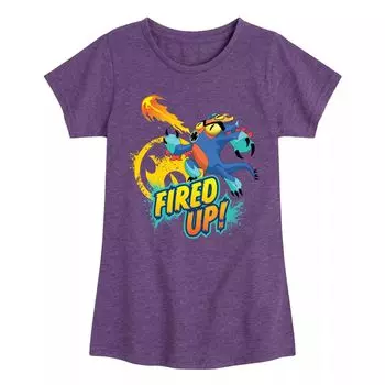 Футболка с рисунком Fred Fired Up для девочек 7–16 лет Disney/Pixar's Big Hero 6 Licensed Character, фиолетовый