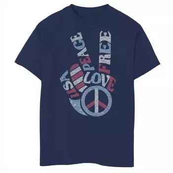 Футболка с рисунком Free Love Peace Sign для мальчиков 8–20 лет, Америка, США Licensed Character