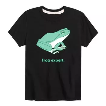 Футболка с рисунком Frog Expert для мальчиков 8–20 лет Licensed Character, черный