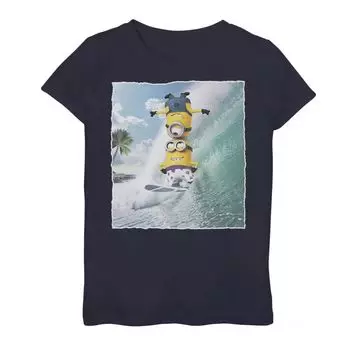 Футболка с рисунком «Гадкий я» для девочек 7–16 лет «Миньоны Дэйв и Стюарт для серфинга» Licensed Character
