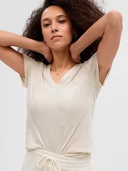 Футболка с рисунком Gap, бежевый