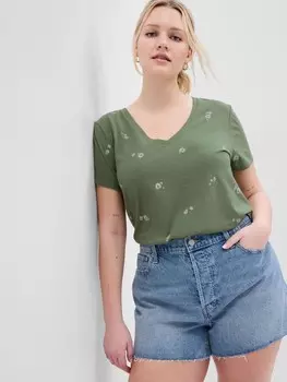Футболка с рисунком Gap, зеленый