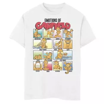 Футболка с рисунком Garfield Emotions Of Garfield для мальчиков 8–20 лет Licensed Character