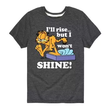 Футболка с рисунком Garfield I'll Rise для мальчиков 8–20 лет Licensed Character, серый