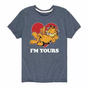 Футболка с рисунком Garfield I'm Yours Heart для мальчиков 8–20 лет Licensed Character