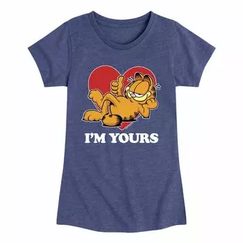 Футболка с рисунком Garfield Im Yours Heart для девочек 7–16 лет Licensed Character