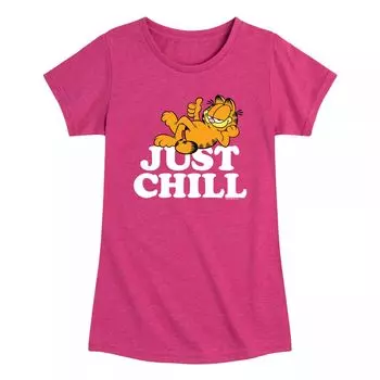 Футболка с рисунком Garfield Just Chill для девочек 7–16 лет Licensed Character