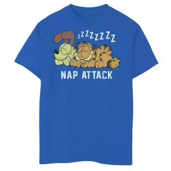 Футболка с рисунком Garfield Nap Attack для мальчиков 8–20 лет Licensed Character