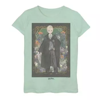 Футболка с рисунком Гарри Поттера для девочек 7–16 лет с изображением Драко Малфоя Harry Potter