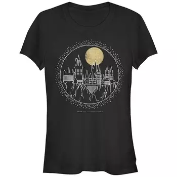 Футболка с рисунком Гарри Поттера Хогвартса для юниоров Harry Potter, черный