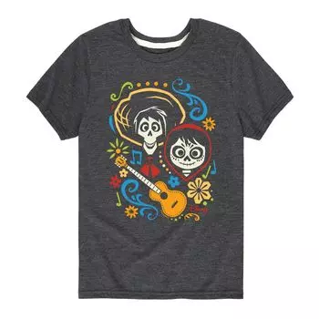 Футболка с рисунком Гектора и Мигеля Disney/Pixar Coco Boys 8–20 Licensed Character, серый