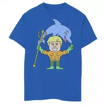 Футболка с рисунком героев мультфильмов «Аквамен» для мальчиков 8–20 лет DC Fandome DC Comics