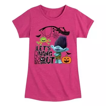 Футболка с рисунком Girls Trolls Let's Hang Out Licensed Character, розовый