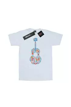 Футболка с рисунком гитары Coco Disney, белый