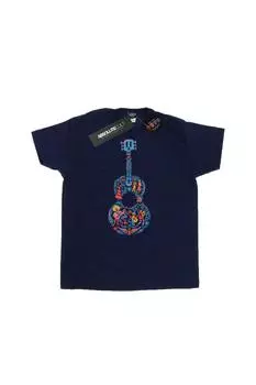 Футболка с рисунком гитары Coco Disney, темно-синий
