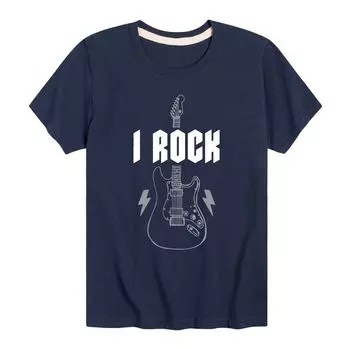 Футболка с рисунком гитары для мальчиков 8–20 лет I Rock Licensed Character, синий