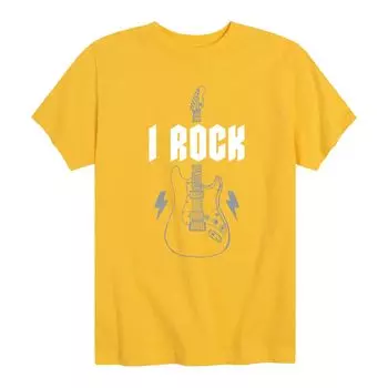 Футболка с рисунком гитары для мальчиков 8–20 лет I Rock Licensed Character, желтый